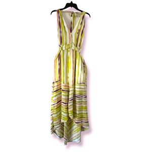 Multicolored halter dress